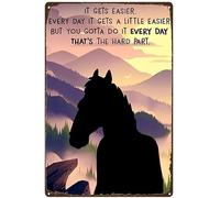 Targa retrò in metallo con citazioni di Ysirseu BoJack Horseman “It Gets Easier Every Day A Little Easier”, 20 x 30 cm, per casa, bar, ufficio, targa regalo multicolore