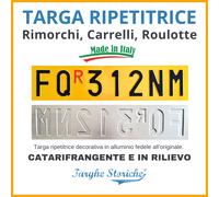 Targa Ripetitrice Battuta in Rilievo Rifrangente - Rimorchi, Carrelli, Portabici