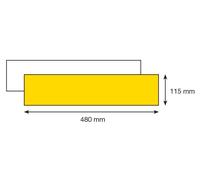 Cora Targa ripetitrice bifacciale bianca/gialla per rimorchi