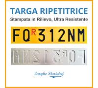 Targa Ripetitrice Portabici Rimorchio Carrello Stampa IN RILIEVO Qualità Premium