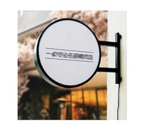 Targa rotonda a LED, da parete, per esterni, su entrambi i lati, impermeabile, pubblicità per pub e negozi,