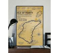 Targa rustica da parete in metallo con scritta "Snaefell Mountain Course Isle of Man", poster in latta con scritta "Tt The World'S Hardest Race" in metallo, decorazione vintage, per garage, casa,