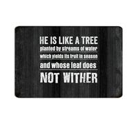 Targa rustica in metallo con scritta in lingua inglese "He Is Like A Tree Planted" di Streams of Water Room Decor for Men Targa in metallo per porta d'ingresso, sala da pranzo, poster artistico regalo