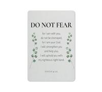 Targa rustica in metallo con scritta "Isaia 4110 Non temere perché io sono con te Non scoraggiarti Stampa Pittura positiva Decorazione vintage stile fattoria Decorazione religiosa per la casa Regalo