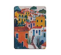Targa rustica in metallo vintage con villaggio scogliera, decorazione artistica da parete per pub, club, caffetteria, bar, decorazione artistica da parete per casa, retrò, 30 x 40 cm