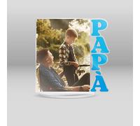 Targa sagomata con base inclusa personalizzata con foto, scritta, nome, dedica per il miglior papà del mondo dai suoi figli in plexiglass trasparente - Cornice idea regalo personalizzato - Point20.it
