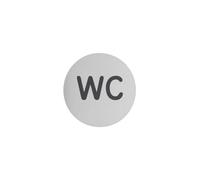 Targa segnaletica adesiva Ø 80 mm "WC" - THIRARD
