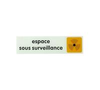 Targa segnaletica adesiva 170 x 45 mm, "Espace sous surveillance" (Area sorvegliata) - THIRARD