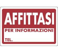 Targa Segnaletica Affittasi 10 Pezzi