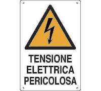 TARGA SEGNALETICA TENSIONE ELETTRICA PERICOLOSA PP CM 40X60 PZ 10