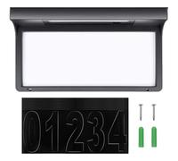 Targa Solare 600mah Numero Civico 6 Luci LED Nera 1.2v