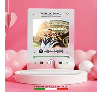 Targa Spotify 2022 con base. Cornice personalizzata in plexiglass con nome canzone, artista e foto. Idea regalo per fidanzati, compleanno, anniversario, festa mamma e papà, Natale, San Valentino.