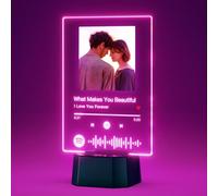 Targa Spotify Personalizzata - Foto Personalizzata Spotify Personalizzato con musica e Bluetooth, Cornice Foto Colorata, Idea Regalo, Regalo per Fidanzato, Fidanzata, Papà e Mamma Natale Compleanno