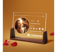 Targa Spotify personalizzato - Targa Musica con Foto e Codice Canzone, compleanno fidanzati matrimonio anniversario festa mamma papà Natale