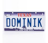 Targa statale americana con nome. Targhetta in alluminio da parete, lavagna, targa da porta, targa americana con ventose (dominico)