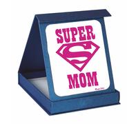 targa targhetta metallo scatola scritta siper mom festa della mamma regalo