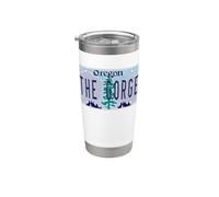 Targa The Gorge Oregon OR Columbia River Bicchiere termico in acciaio inox doppia parete
