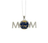 Targa USA Numero Auto Americana Festa Della Mamma Regalo per Mamma Nana Nonna Collana Compleanno Gioielli, Medio