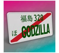 Targa Veicolo JDM Giapponese 30,5x15,5 cm Verde a Righe 04 GODZILLA