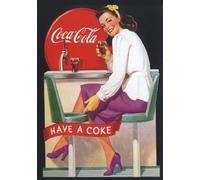 TARGA VINTAGE "COCA COLA DRINK" PUBBLICITA', ADVERTISING, POSTER, BAR PLATE, PUB