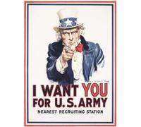 TARGA VINTAGE "I Want You For The US Army" Pubblicità, ADVERTISING,POSTER, PLATE