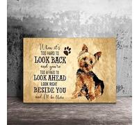 Targa vintage in alluminio con scritta in inglese "I 'll always be there beside you", 20,3 x 15,2 cm, poster da parete decorativo