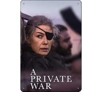 Targa vintage in latta con scritta "A Private War (2018), decorazione artistica da parete per casa, soggiorno, cucina, giardino, camera da letto, ufficio, hotel, bar e pub