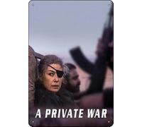 Targa vintage in latta con scritta "A Private War (2018), decorazione artistica da parete per casa, soggiorno, cucina, giardino, camera da letto, ufficio, hotel, bar e pub