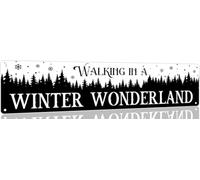 Targa vintage in latta con scritta "Walking in a Winter Sign for Home Bedroom Kitchen Garden Wall Home Cafe Farm Yard Front Door Indoor Outdoor Street 10x40"