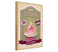 Targa vintage in legno per cupcake | Home Made, Natural & Delicious | Ideale per cucina e caffè | 30 cm x 40 cm