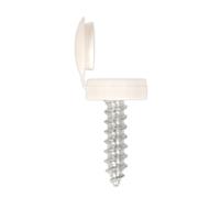Targa Vite Con Aletta Tappo 4.2 x 19mm Bianco Confezione Di 50 - Sealey NPW50
