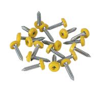 Targa Vite Plastica Racchiuso Testa 4.8 x 24mm Giallo Confezione Di 50 - Sealey