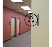 Targa WC rimovibile per uomo e donna, per edificio per uffici, centro