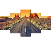 Targawerelax Quadro Su Tela Wall Art Desert Highway Che Conduce Alla Monument Valley Canvas Wall Art Pictures Decor Paintings Print Poster 150x80cm