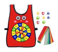 Target Ball Vest - Fabric, Adjustable Catch Vest Throwing Game | Washable Interactive Toss Training Set, Throw And Catch Ball Game For Backyard Play, School PE, Park Activities, Playground Games