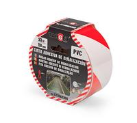 TARGET C13RB3350 - Nastro segnaletico - Adesivo - Pavimento - Attenzione - Segnaletica - Sicurezza - Marcatura - Rosso e bianco 33 Metri x 50 Millimetri