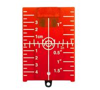 Target Card for Floors - L Shape Level Target Plate | 7.5 x 10.5 Cm ABS Magnetic L Shape Base Metric And Imperial Double Scale Clear Measurement Design Suitable For Floor Wall