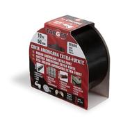 TARGET CTN1050 - Nastro adesivo telato Duct Tape, industriale extra forte, con rete rinforzata, riparazioni, metallo, cristallo, legno, plastica, 10 metri x 50 millimetri, nero