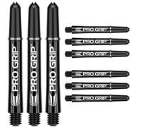 TARGET Darts 3 X Sets of Black PRO Grip Shaft Intermediate-9 in Total, Alberi per Freccette Unisex, Nero, Intermediate-41mm