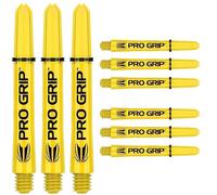 Target Darts 3 x Sets of Giallo PRO Grip Albero Intermedio - 9 in Totale