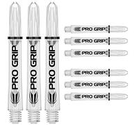 TARGET Darts 3 X Sets of PRO Grip Shaft-9 in Total, Alberi per Freccette Unisex, Trasparente, Short-34mm