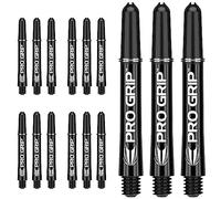 Target Darts 5 x Set di PRO Grip albero-15 Totale, Freccette Alberi Unisex, Nero, Corto