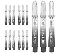 Target Darts 5 x Sets di Nero PRO Grip Vision Steli di dardo Medio - 15 Alberi per Freccette in Totale