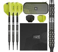 TARGET Darts 975 11 20G 97.5% Tungsteno Soft Tip Set di Freccette Unisex, Nero e Verde, 20 g