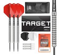 Target Darts Artemis 26G Set di Freccette con Punta in Acciaio al tungsteno - 6 Alberi PRO Grip - 9 Voli PRO Ultra - Portafoglio Dart - Dart Counter App Coupon Bundle