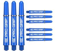 TARGET Darts Aste PRO Grip - Set di 9 | Blu, Intermedio (41 mm) | Steli per Freccette, Accessori Professionali per Freccette, 2BA, Confezione Multipla con Anelli