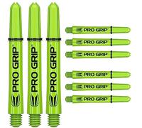 TARGET Darts Aste PRO Grip - Set di 9 | Verde, Corte (34 mm) | Steli per Freccette, Accessori Professionali per Freccette, Confezione Multipla 2BA con Anelli