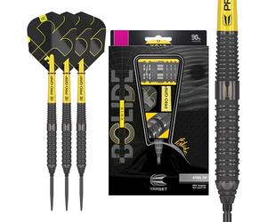 Target Darts Bolide Void 90% Tungsteno, Freccette con Punta in Acciaio Swiss Point | Barrel 02, 22G | Set di Freccette Professionali, Freccette Nere, Strumento Swiss Point Incluso