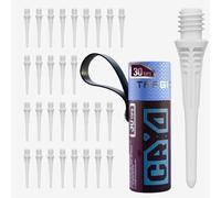 Target Darts Cryo Punta Morbida Punto Multipack Set di 30 Punte, Bianco/Nero | Confezione di Punte, Accessori Professionali per Freccette, Punte di Ricambio in Plastica, Filettatura 2BA