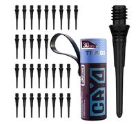 Target Darts Cryo Punta Morbida Punto Multipack Set di 30 Punte, Nero | Confezione di Punte, Accessori Professionali per Freccette, Punte di Ricambio in Plastica, Filettatura 2BA